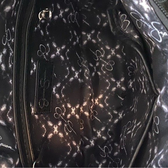 Jessica Simpson Black Floral Zipper Handbag - Picture 15 of 16